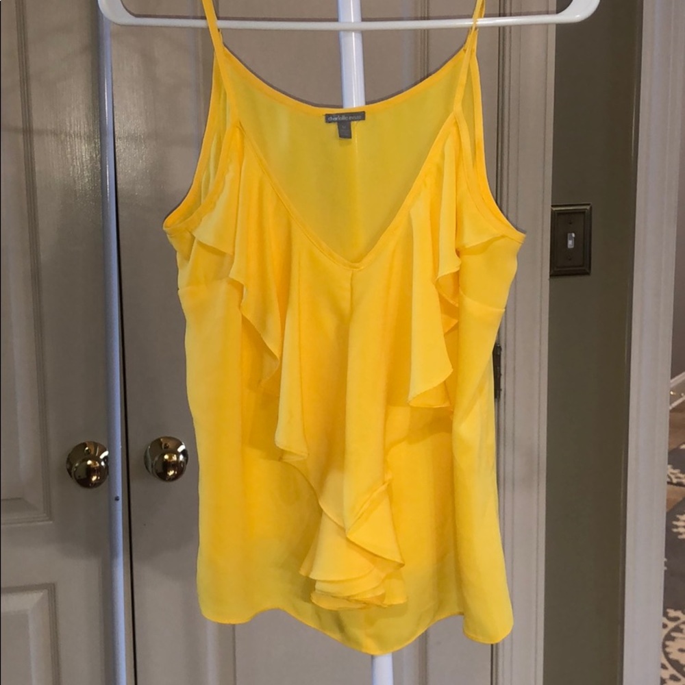 Yellow chiffon blouse